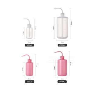 Bouteille d'eau en plastique PE-BD naturel blanc 150ml Bouteilles de lavage des cils Bouteille de rinçage des cils ronde vide avec logo personnalisé - Product Image 6