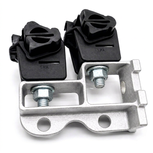 Soporte de Poste de Doble Montaje para Cable de Fibra Óptica ADSS, Acero Galvanizado en Caliente de Alta Resistencia, Montaje de Doble Cara Mediante Correas de Sujeción para Poste - Product Image 1