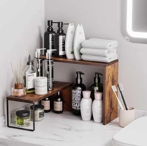 Organizador de Encimera de Cocina de Madera - Estantes Esquineros Apilables para Especias, Despensa y Almacenamiento de Cafetería - Product Image 6