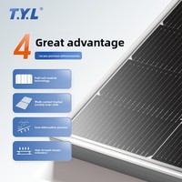 Sistema de Panel Solar Fotovoltaico de Silicio Monocristalino de 550W AC 220-240V/110V, Componente de Generación de Energía para Techo y Exteriores, China