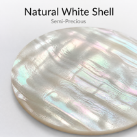 Disque plat rond carré de 2 mm en nacre naturelle blanche, pierre semi-précieuse, pour la fabrication de bagues, boucles d'oreilles, colliers et artisanat DIY