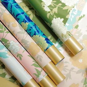 Papel de Regalo Impermeable con Diseño de Peonías, Paquete de 20 Piezas, Papel Dorado para Envolver Flores, para Floristería, Venta al Por Mayor - Product Image 4