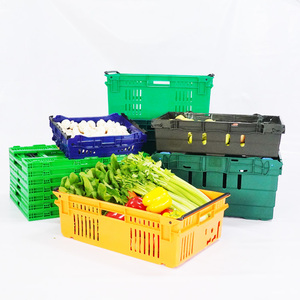 Heavy duty stackable agriculture plastic crates