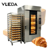 Four rotatif professionnel à air chaud pour boulangerie commerciale, avec grille rotative et vapeur, pour la cuisson du pain, des gâteaux, des biscuits et des pâtisseries