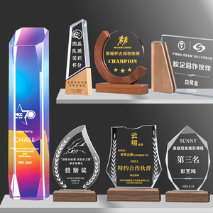 Trofeo Personalizzato per Premi Aziendali con Base in <span class=keywords><strong>Cristallo</strong></span> Vuota, Stampa UV, Ecologico, Lucidato, Incisione UV, per Formazione - Product Image 3