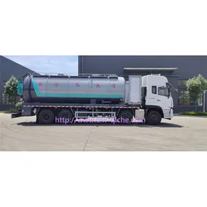 Dongfeng Big 32 Cbm 8x4 350HP Eliminación de lodos Fecal Aspirador Limpiador de alcantarillado Agua residual séptica Tanque de chorro de alta presión Aguas residuales Dra