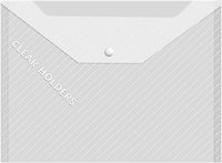 Vente en gros d'enveloppes en plastique transparentes A4 Sacs à dossiers avec logo personnalisé pour documents scolaires Organisateurs de documents avec bouton pression