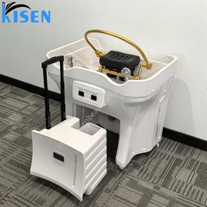 Lavabo Portátil Profesional para Lavado de Cabeza Kisen con Arco de Agua y Circulación - Diseño sin Tuberías con 2 Tanques - Product Image 2