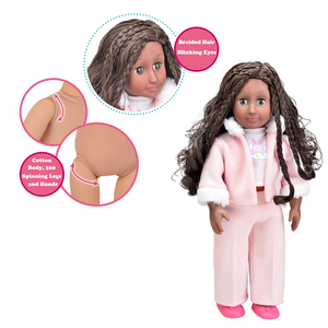 18 Inch Cute African Girl Toy Cotton Body Black <strong>Dolls</strong> with <strong>Blinking</strong> <strong>Eyes</strong> Top Ranking 18 Inch American <strong>Doll</strong> for Kids - Product Image 4