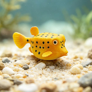 Modello Animale in PVC Solido a Forma di Pesce Puffer Granulare per Acquario, Decorazione Paesaggistica, Assemblaggio e Riproduzione, per Commercio Transfrontaliero - Product Image 3