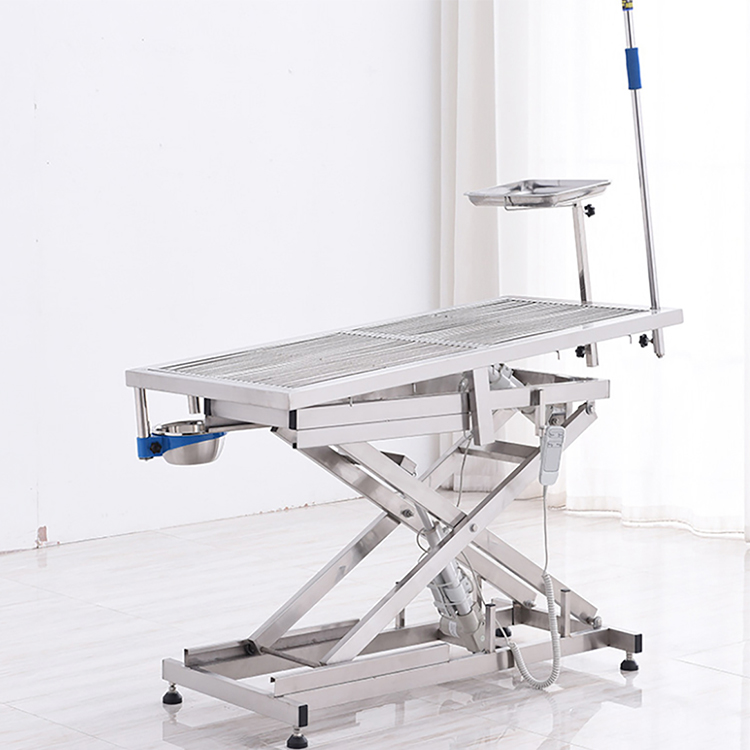 Mesa de operaciones quirúrgicas de acero inoxidable médica de veterinaria para doméstico animales elevadora eléctrica de clínica veterinaria Vet