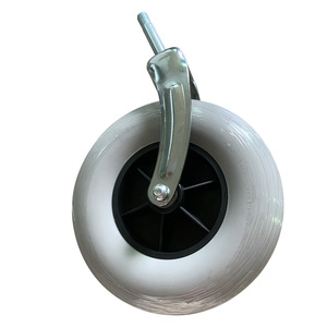 Roue solide en PVC avec fourche avant 200x50mm pour accessoires de fauteuil roulant et équipement de fitness - Product Image 4