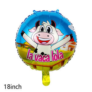 Globos de Mylar de papel de aluminio para niños, decoración de fiesta temática de animales de granja redondos de 18 pulgadas, suministros para fiestas - Product Image 5