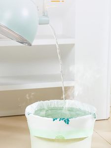 ถุงขยะหัวหม่าเหิงชุนแบบมีเชือกผูก ป้องกันการฉีกขาด สำหรับห้องน้ำ สำนักงาน บ้าน ห้องนอน ถังขยะ พร้อมถุงใส่ขยะลายพิมพ์สีเขียว - Product Image 2