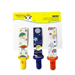 Nuovo Set di 3 Clip in Poliestere con Design <span class=keywords><strong>Orsetto</strong></span> Cartoon, Catena <span class=keywords><strong>Portaciuccio</strong></span> Anti-Smarrimento per Neonati - Product Image 6