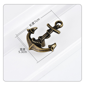 Antique European Anchor Ship Wheel Cabinet <strong>Pulls</strong> <strong>Knobs</strong> Kitchen Dresser Furniture Hardware Zinc Alloy Handle - Product Image 3