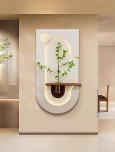 Arte Mural Moderno Luminoso Texturizado en 3D con Soporte para Florero, Decoración de Pared Iluminada de Lujo con Luz LED - Product Image 1