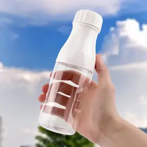 Plastik 2 1 su bardağı 500ML çift iki bölme taşınabilir fantezi plastik su şişeleri