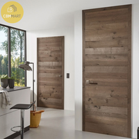 Portes coulissantes doubles en bois modernes CBMmart à fermeture amortie pour usage extérieur/intérieur dans les villas et projets de construction