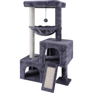 Pohon Kucing Ramah Lingkungan 37.4 inci, Menara Kucing dengan Dua Kandang, Pusat Aktivitas Lengkap untuk Kucing di Dalam Ruangan, Tiang Garukan Kucing, Tempat Tidur Nyaman, Lucu - Product Image 1