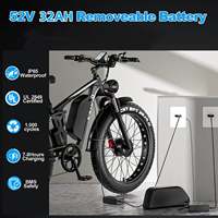 Vélo électrique tout-terrain EBYCCO EB7PRO 26 pouces à pneus larges, double moteur 6000W, VTT électrique pour adultes