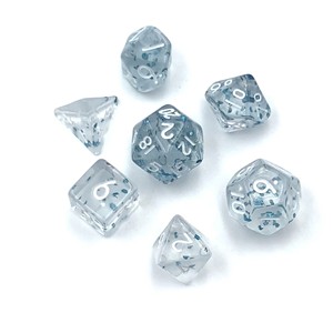Feeron 10mm Mini Polyeder-Würfelset DND RPG Leuchtend im Dunkeln Zweifarbig Acryl 7-teilig Umweltfreundlich Langlebig Familienfreundlich Direkt ab Werk - Product Image 1
