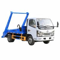 Camion à benne basculante Dongfeng 7,3t, camion de transfert de déchets lourd avec bac à ordures carré