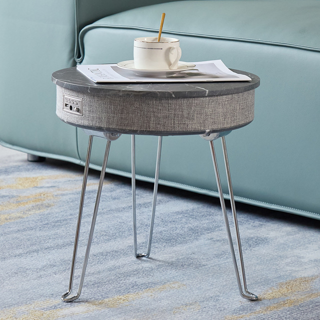 Modern Durable Eco-Friendly Smart Multi-Functional Coffee Table Wireless Charging Bluetooth Speaker Foldable Outdoor Side Table