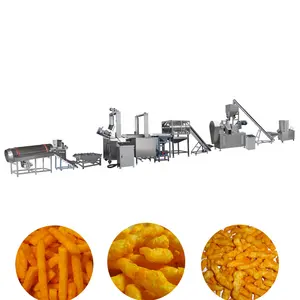 stainless steel Double screw extruder fryed bulges snacks food making machine price