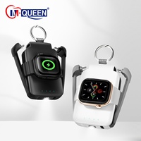Cargador Portátil OEM Mini con Llavero, Cable Magnético Inalámbrico, Batería de Litio-Polímero de 2000mAh, Ultra Delgado, Lámpara LED, para IWatch