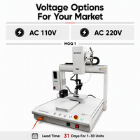 Robot de soudage haute précision 3 axes ±0,02 mm, machine de soudage automatique de bureau S513 pour connecteurs de fils PCB LED USB