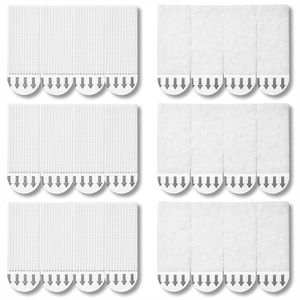 12 Pares (24 Tiras) de Tiras Adhesivas Pequeñas para Colgar Cuadros, Cinta Adhesiva Removible con Gancho y Bucle, Tiras Adhesivas Impermeables para Colgar Marcos - Product Image 1