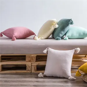 Mkl frische Farbe warme und bequeme Acryl gestrickte Kissen bezug für Sofa und Home Decoration Oeko-tex