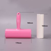 16 cm pouces plus large grand manche court rouleau à charpie rouleau à charpie extra collant couverture anti-poussière brosse à rouleau de nettoyage de maison
