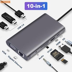 Tùy chỉnh 10 Cổng USB C 3.0 Pro HUB Adapter mltiport Loại C Adapter sạc Hub trạm dock 10 trong 1 loại C Power Adapter - Product Image 2
