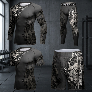 Venta al por Mayor de Rashguards para MMA y BJJ, Diseño Personalizado, Elegantes, Compresivos, de Manga Larga, para Hombre, en Spandex/Poliéster, UPF50+ - Product Image 4
