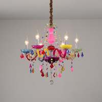 Lustre moderne européen multi-têtes en cristal, hauteur réglable, LED protectrice pour les yeux, CRI 90 élevé, taille moyenne, pour chambre à coucher/décoration de mariage
