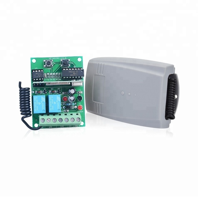 RF Wireless 433mhz 12V 24V ACDC 2 Channel Receiver with Open Code