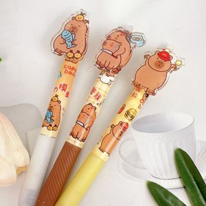 Stylo mécanique de dessin animé <span class=keywords><strong>Kawaii</strong></span> Capybara, 0.5mm, gel effaçable, recharges, poignées lavables, papeterie pour enfants, cadeau - Product Image 5