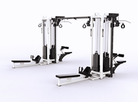 Machine de musculation multifonctionnelle professionnelle à 8 stations pour entraînement complet du corps avec système de croisement de câbles