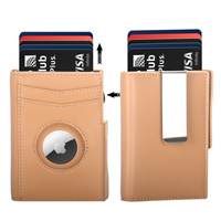 Dompet Kartu Kredit Bisnis FangShui dari Aluminium Alloy Asli, Penutup Tombol, Multifungsi, Otomatis, Halus, Pelindung Kartu RFID 10mm