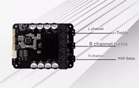 Carte amplificateur Bluetooth trois canaux DSP2.1 50W*2+100W Module amplificateur Basse puissante HiFi Qualité audiophile avec bouton de réglage
