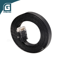 Gcabling White Mini Ethernet Cable Red Cable de cobre Jumper 5mtr Lan Rj45 Cable Slim Flat