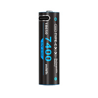Batería de Litio 18650 de 3.7V Recargable con Puerto Tipo-C de Alta Capacidad para Bicicletas/Scooters Eléctricos, China
