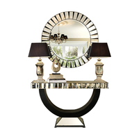Table console en bois de style moderne pour l'entrée du hall, meubles de maison, décoration de salon, table console de luxe avec miroir
