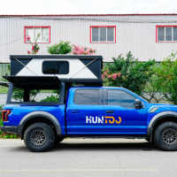 Huntoo – Camping-car compact et léger pour pick-up, avec cuisine et douche, idéal pour les voyages tout-terrain