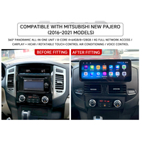 Radio Portátil para Auto KZS con DSP, Carplay Inalámbrico, RGB y Audio de Alta Resolución para Mitsubishi Pajero 2005-2011