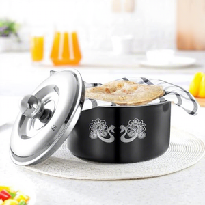 Casserole ronde moderne en acier inoxydable de 24 cm, ustensile de cuisson durable pour tous types de cuisinières - Product Image 5