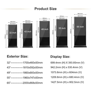 Afficheur publicitaire numérique interactif LCD 4K de 55 pouces, type K, design moderne, pour kiosque de libre-service, image lumineuse - Product Image 4