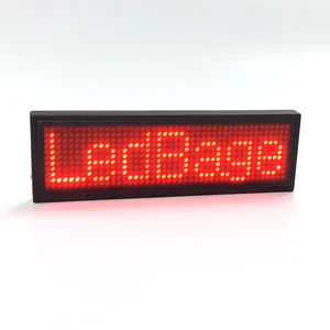 App Edit Messages Display LED name Badge, Rechargeable battery mini led name plate, pin magnetic wearable wireless led name tag